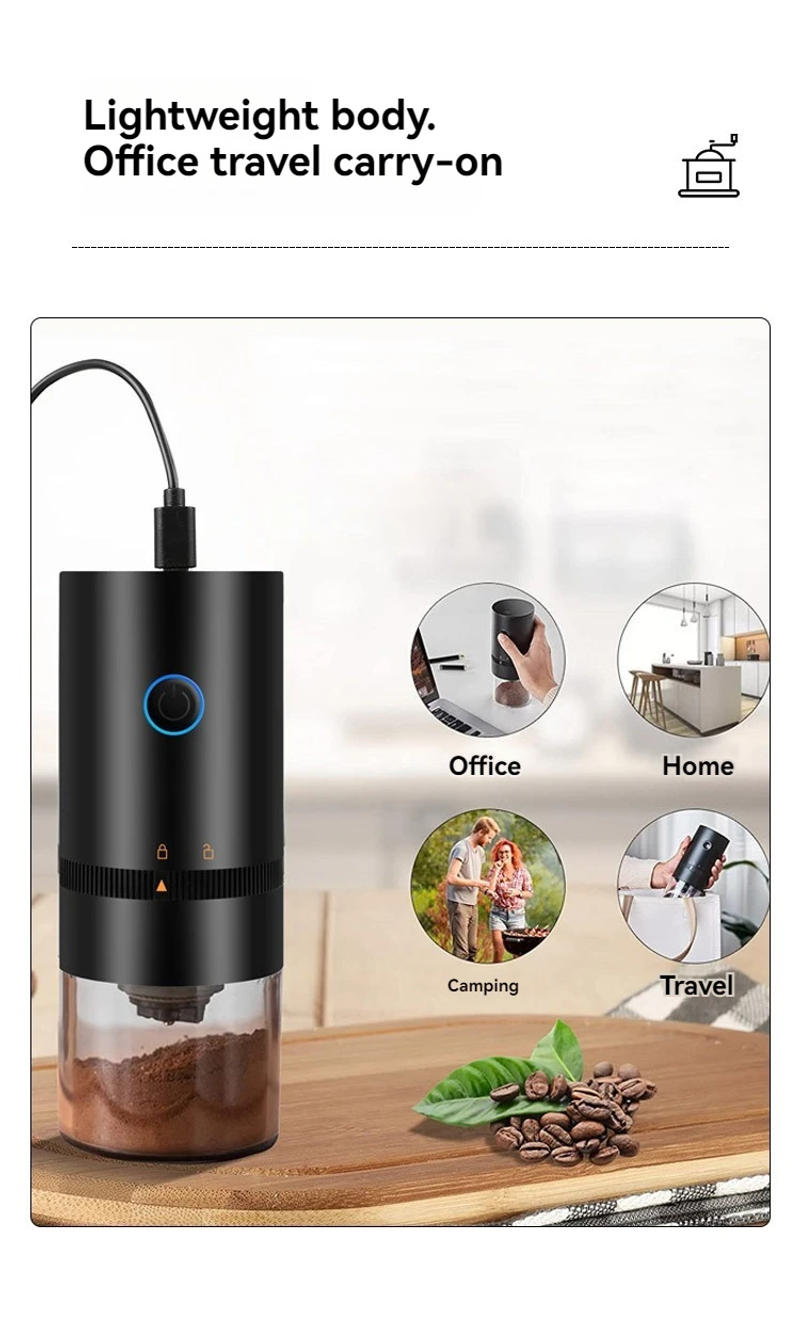 Description Picture 3 of itemMini Portable USB Electric Coffee Bean Beater Motorized Grinding Machine Home Coffee Machine Simple Set of Coffee Grinder