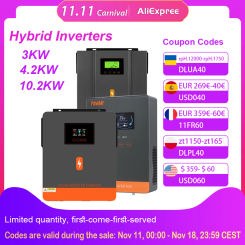 EU Stock 3KW 4.5KW 6.5KW 4.2KW 6.2KW 10KW 24V 48V 230Vac MPPT Charge Solar Power Hybrid Inverter Local Fast Delivery Fit Lifepo4