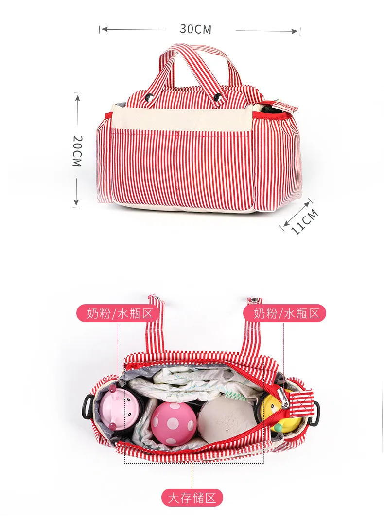 Description Picture 4 of itemDiaper Bag Large Capacity Mommy Travel Bag Multifunctional Maternity Mother Baby Stroller Storage Bags Organizer Mummy Bags New