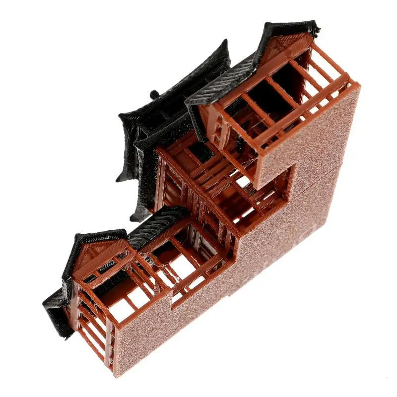 Description Picture 4 of itemMicro Landscape Garden Yard Decorations Desktop Chinese Inn Model Home Train Household Crafts Plastic Ancient Building Figurine