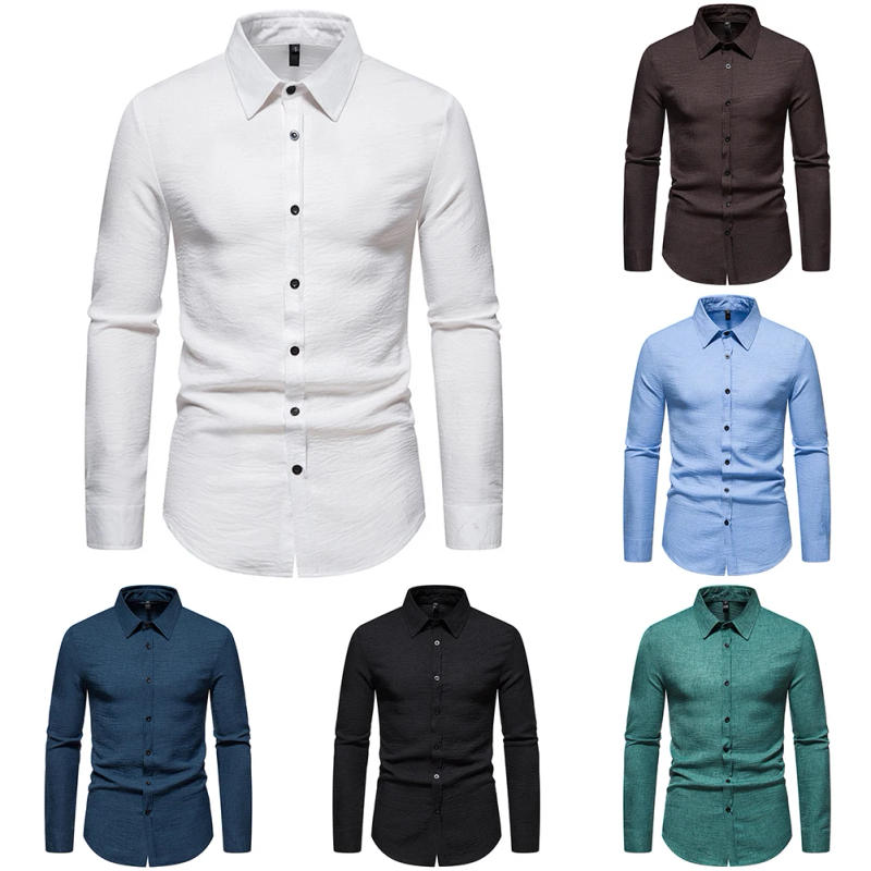 Description Picture 2 of itemMen\'s Shirt Shirt Blouse Button Down Casual Lapel Long Sleeve Retro Shirts Tops Widely Applicable Fashion For Men