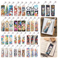 DIY Diamond Art Painting Bookmark Diamond Art Bookmarks Cross Stitch Embroidery Kit Special Shaped Drill for Adults Art Crafts