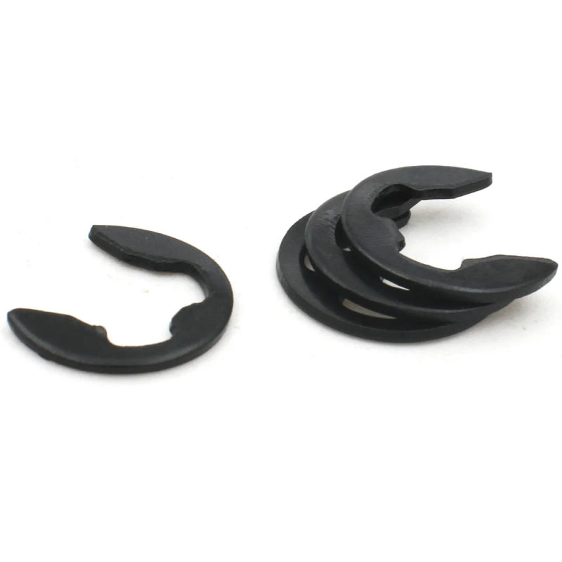 Description Picture 4 of item10/50/100pcs M1.2 1.5 2 2.5 3 4 5 6 8 10 11 12 to M24 Black 65Mn Steel 304 Stainless Steel E Clip Circlip Retaining Ring Washer