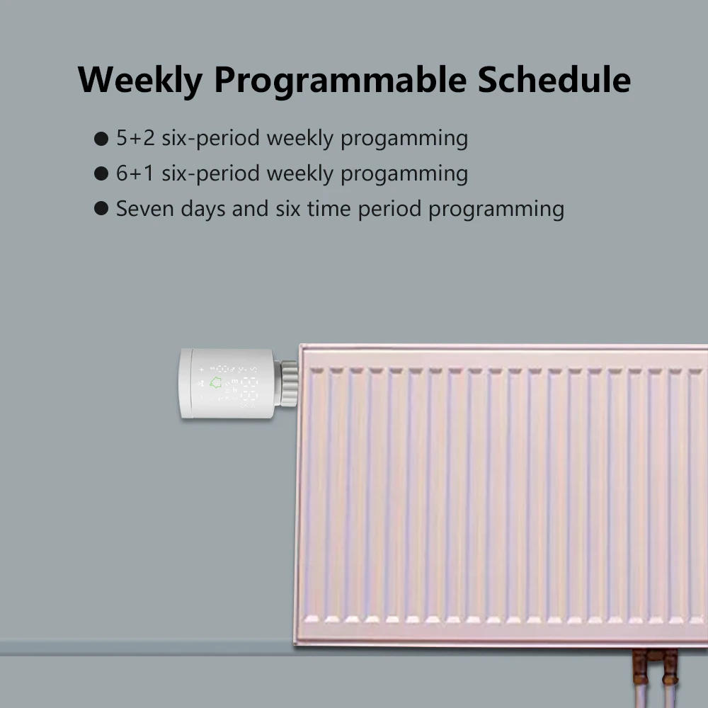 Description Picture 4 of itemTuya Zigbee 3.0 Thermostat Smart TRV Radiator Actuator Valve Thermal Head Programmable Temperature Controller Alexa Google Home