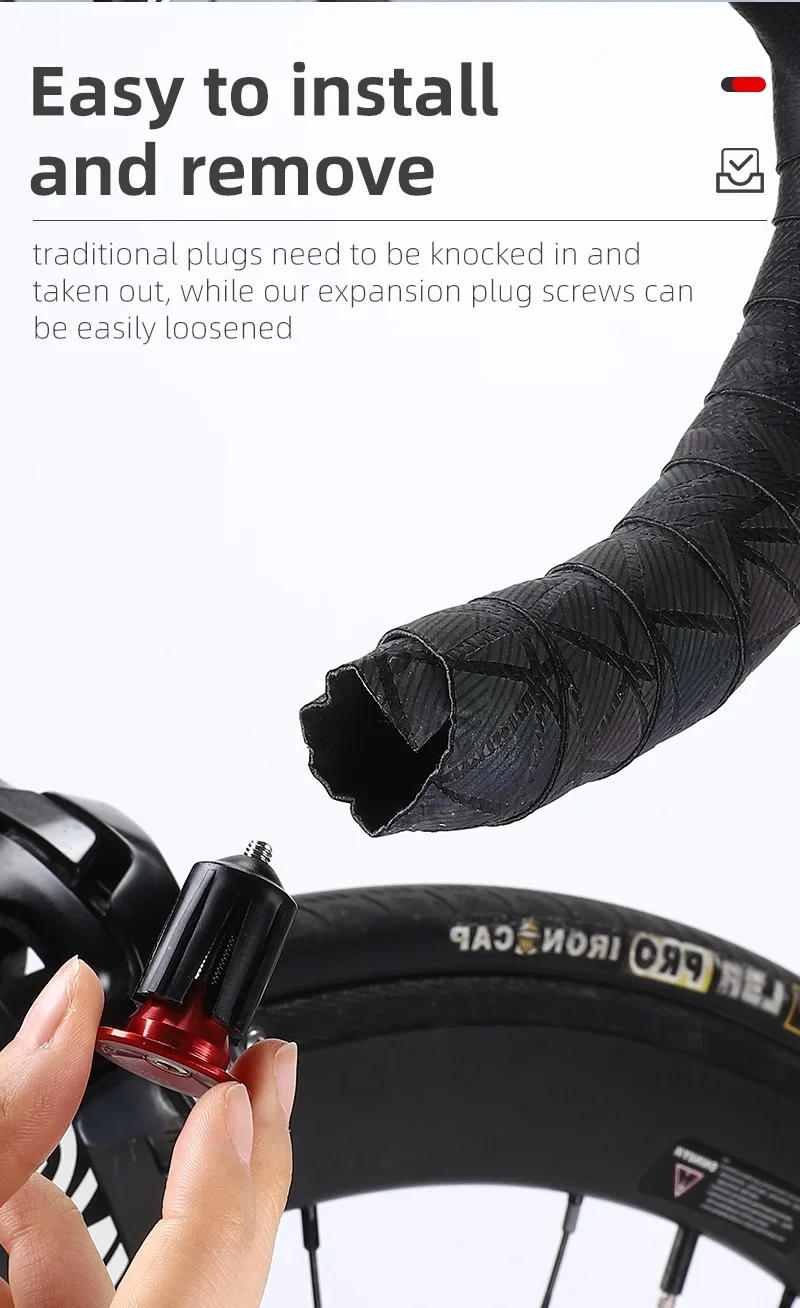 Description Picture 6 of itemNew MTB Road Bike Handlebar End Plugs Aluminum Alloy Handle Bar End Cap BMX Bike Grip Multi-color Cover Bicycle Accessor