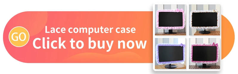 Description Picture 3 of itemLace Fabric Door Curtain TV Circle Can Be Flipped Dust Cover Monitor Screen Home Decorations Dust Cover With Elastic