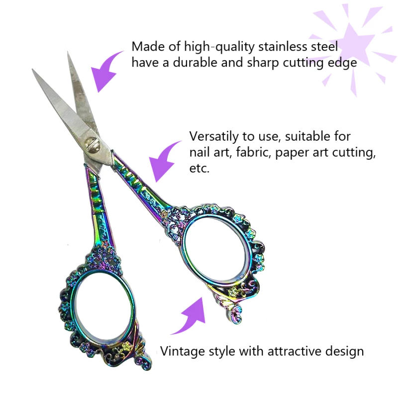 Description Picture 4 of itemNail Art Chameleon Vintage Scissors for Embroidery Fabric Cross Stitch Sewing Manicure Tool