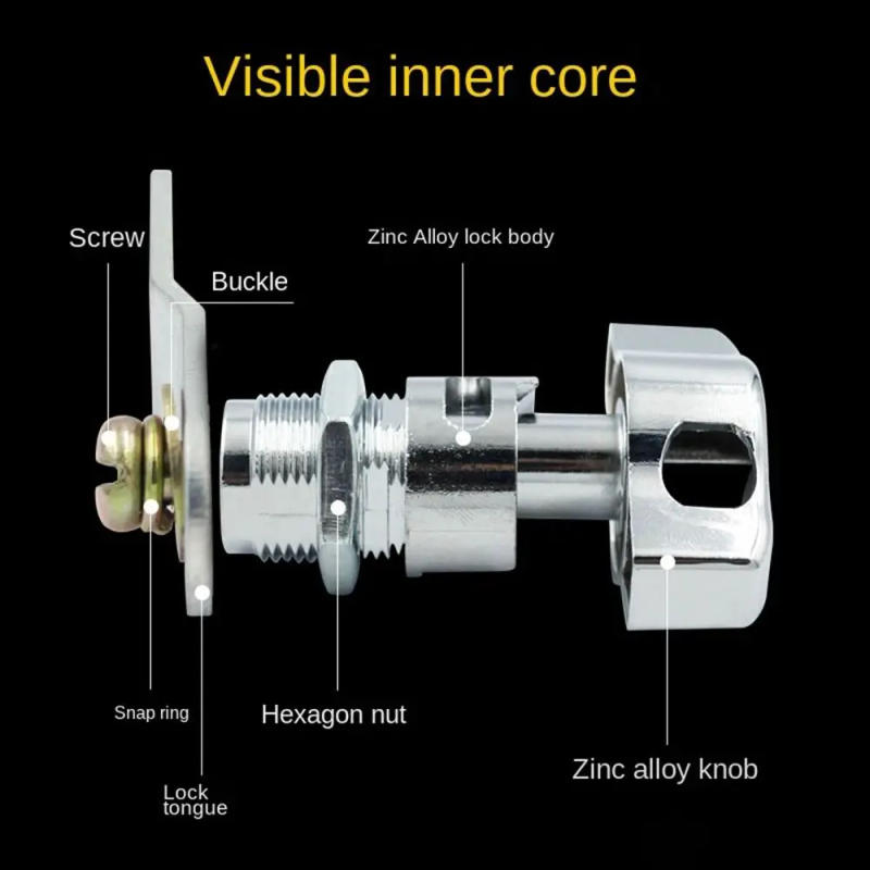 Description Picture 6 of itemNew Zinc Alloy Cam Lock Keyless Mechanical Mechanical Door Lock DIY Multifunctional Cabinet Door Padlock Cabinet Mailbox