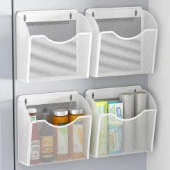Refrigerator Magnet Storage Box Hanging Basket Storage Rack Magnetic Magnet Stone Side Wall Multi-Function Organization