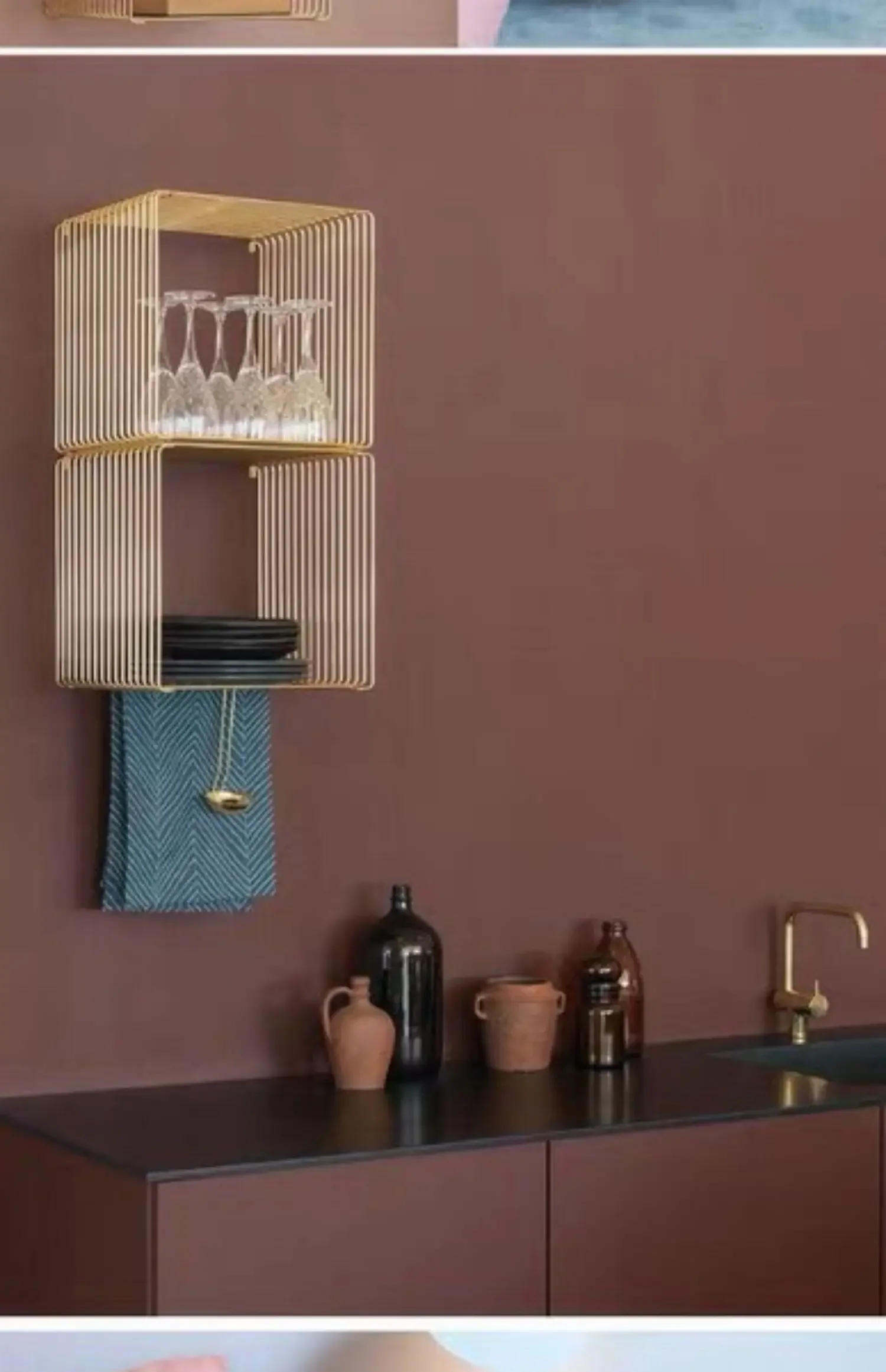 Description Picture 2 of itemLight Luxury Metal Magazine Rack Nordic Designer Bedside Table Artistic Living Room Low Table Furniture Stylish Home Decor