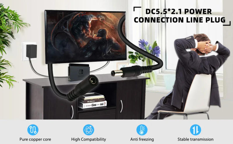 Description Picture 2 of itemDC Extension Cable Connector 2M 3M 5M 10M 20M Power Cord 12V Male To Female Extend Cable Adapter For LED Strip CCTV IP Camera