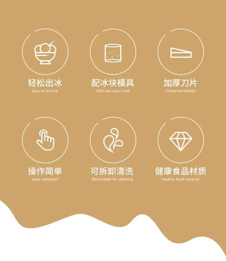 Description Picture 4 of itemHand Crank Ice Shaver Small Household Shaved Ice Machine for Snow Cone