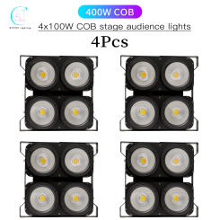 4Pcs/Lots 400W COB Par Light 4x100W blinder  2 in 1 LED Warm White Cold White Audience Stage Light DJ Disco Festival Lighting