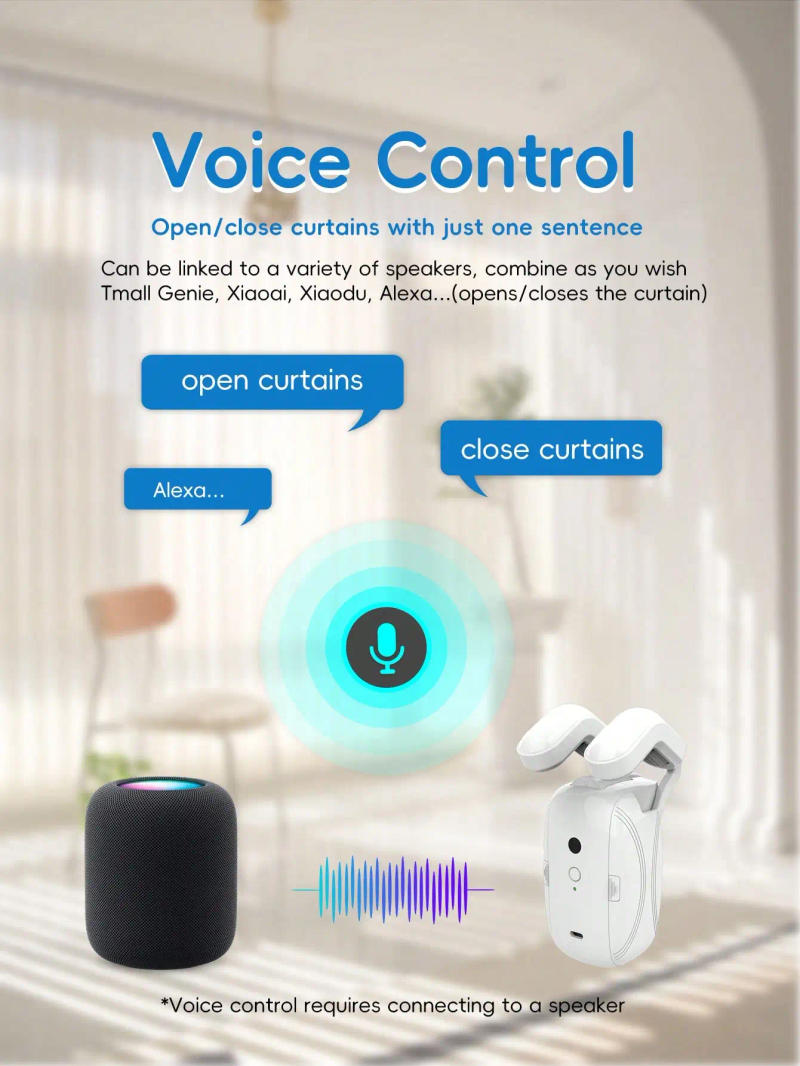 Description Picture 5 of item2PCS  WiFi  Intelligent Curtain Motor Electric Curtain Support APP Remote Control Robot Automatic Opener Timer Setup