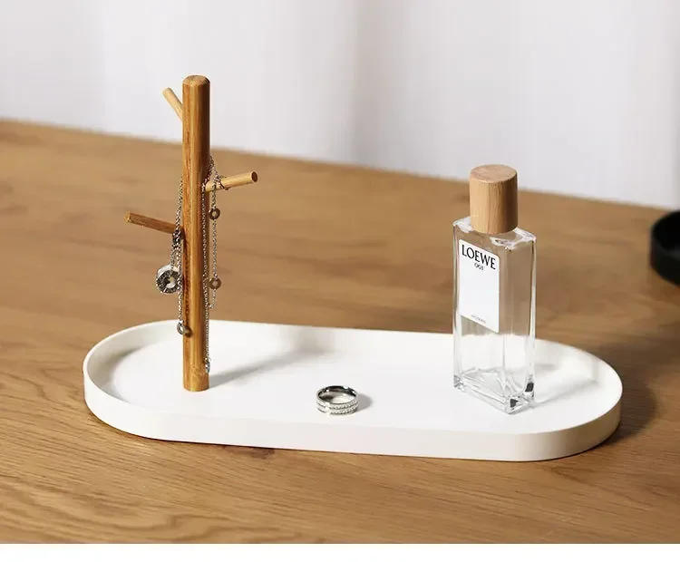 Description Picture 6 of item2024 New Nordic Bamboo Tree Branch Storage Tray Living Room Desktop Key Hanger Jewelry Display Frame