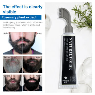 Mokeru NEW PRODUCT Plante Extract Moustache Dye & Beard Hair and Beard Color for Man  80ML