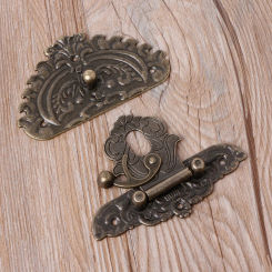 Vintage Retro Decorative Hasp Toggle Suitcase Box Lock Hook for Latch