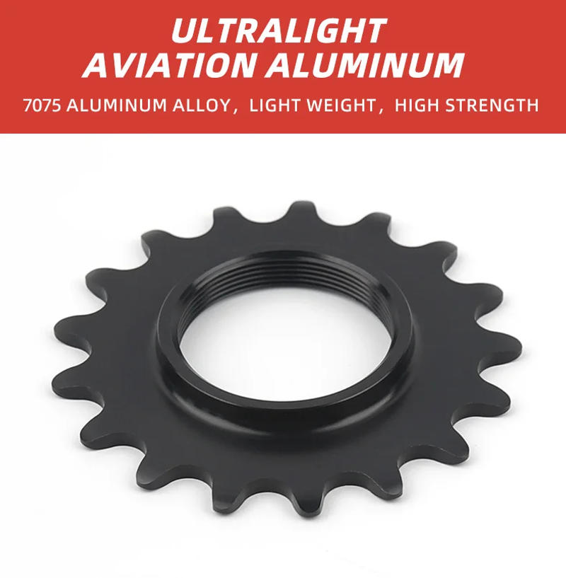 Description Picture 6 of itemPOLSO Fixed Gear Bike Freewheel 13T 14T 15T 16T 17T Single Speed Fixie Bicycle Cog Aluminum Alloy Track Cycling Parts