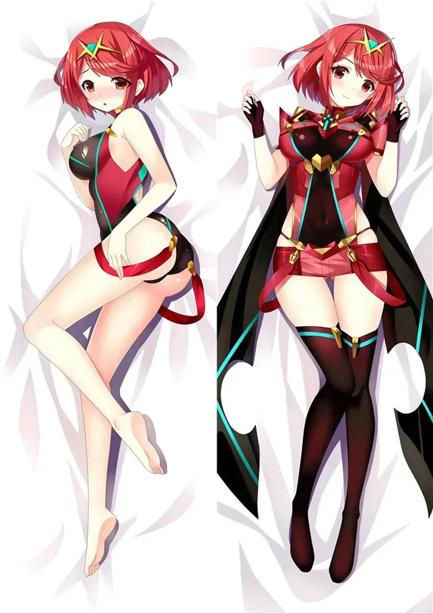 Description Picture 4 of itemAnime Decor Pillow Case Xenoblade Mythra Pyra Pneuma Dakimakura 2-Side Print Pillowcase Hugging Body Cushion Cover Otaku Waifu