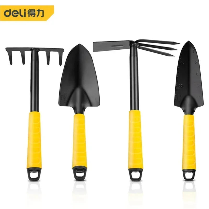 Description Picture 3 of item1/3/4Pcs Mini Garden Tools Set Shovel Rake Spade Shovel Rake Spade Soil Raising Flower Potted Home Gardening Plants Digging Tool