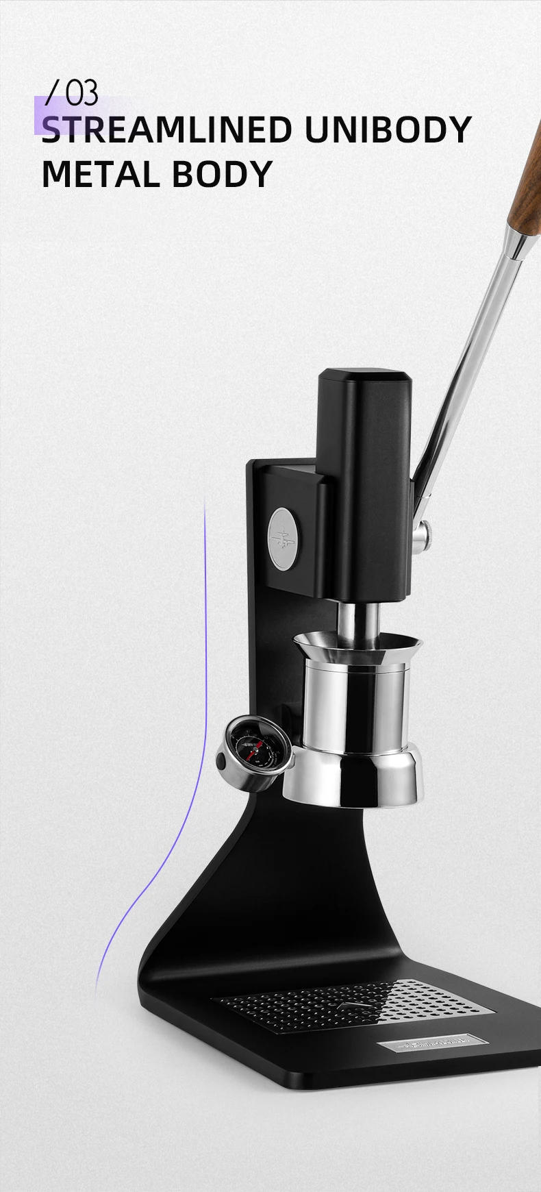 Description Picture 3 of itemMHW-3BOMBER Manual Lever Espresso Maker 58mm Professional Variable Pressure Espresso Machine Portable Camping Home Coffee Maker