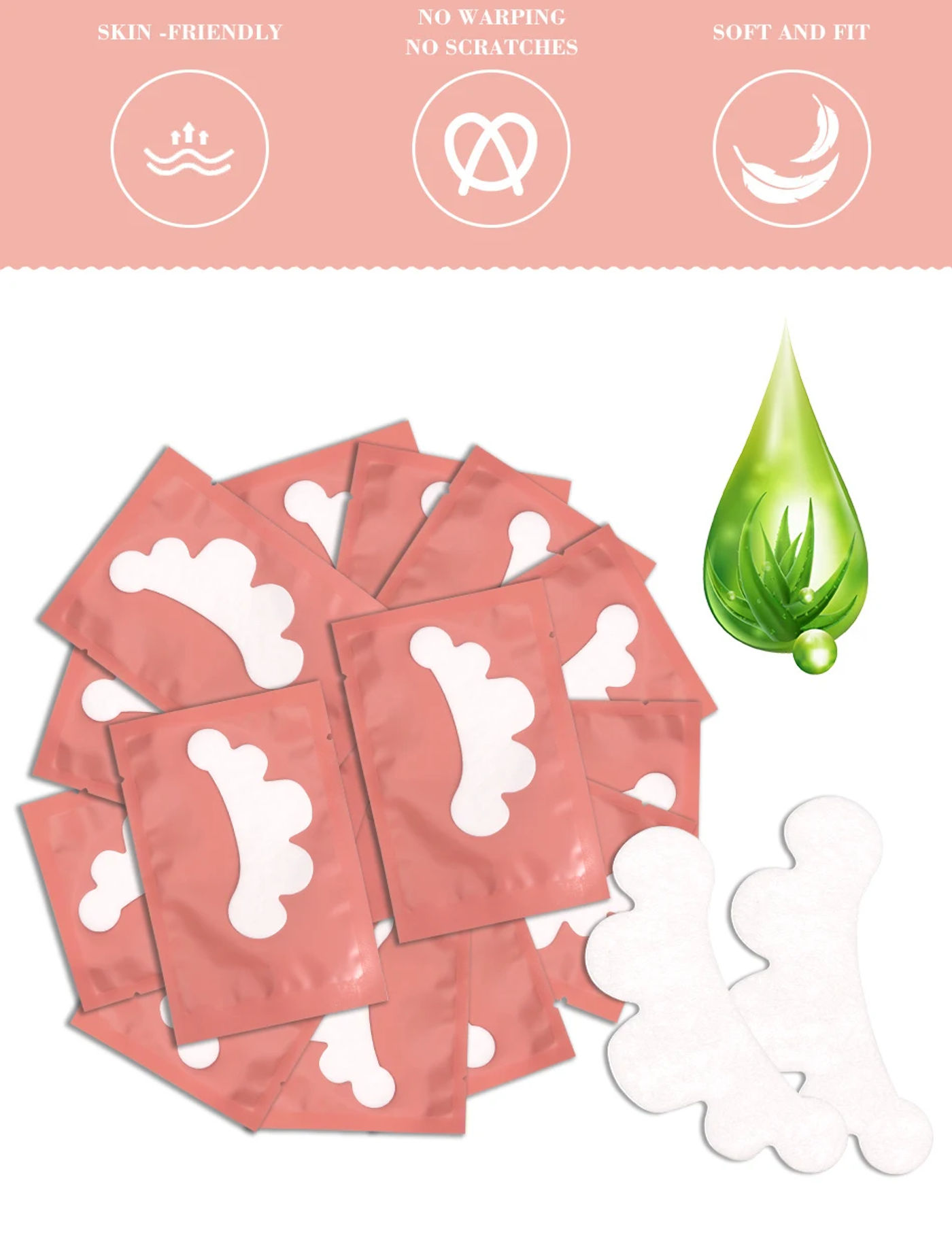 Description Picture 3 of item100pairs Eyelash Pads Grafted Lash Hydrogel Gel Patches Under Eye Pads for Eyelash Extension Tips Sticker Makeup Tools
