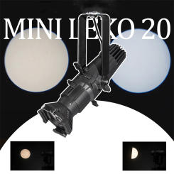 20W Mini Leko Profile Spotlight Track/DMX Light Hand Manual Cutting Stage Lighting Theater Wedding Catwalk Stage DJ Equipments