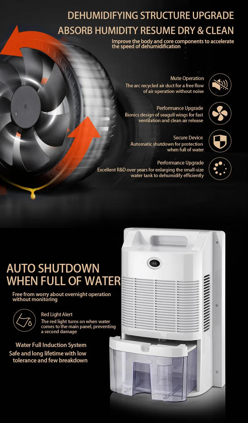 Description Picture 4 of itemYangzi Dehumidifier Basement Dehumidifier Household Energy-saving Silent Small Dehumidifier Hygroscopic Drying Air Purification