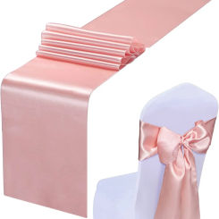 6PCS Satin Chair Sashes,Universal Ribbon Knots Chair Bows for Wedding Reception Ceremony Christmas Banquet Dining Table Decor