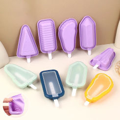 Set(5PCS) Summer Homemade Silicone Ice Cream Mold With Multiple Shapes For Household Ice Cream Making Tools