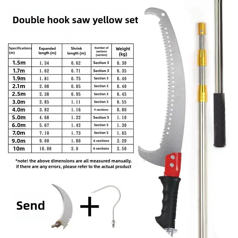 Description Picture 3 of itemMultifunctional Stainless Steel Saw Strong Durable Garden Fruit Tree Telescopic Pole High Branch Saws Professional Hand Tools