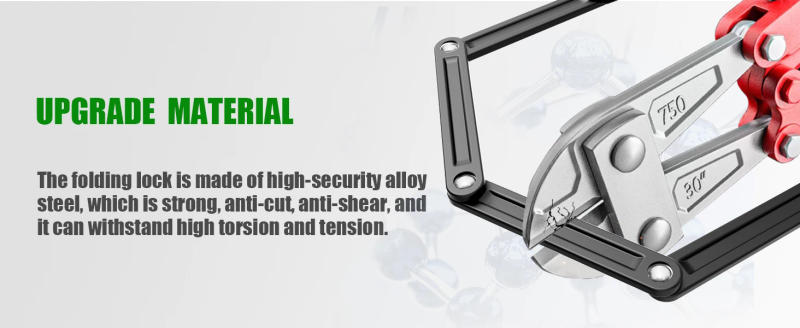 Description Picture 4 of itemETOOK Bicycle Foldable Lock Lightweight 4 Digit Security Lock with 90mm Alloy Steel Joint for Electric Scooter AirTag Bike Lock