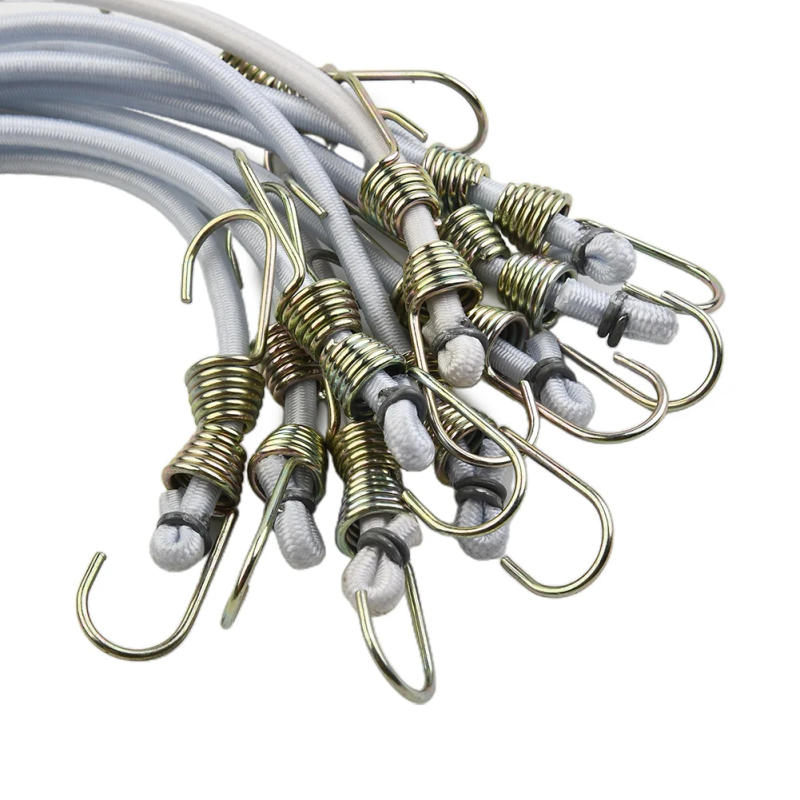 Description Picture 6 of item10pcs/Pcak 30cm Heavy Duty Elastic Stretch Cord Bungee Cords For Tent Car Luggage Kayak Boat Canoe Bikes Camping Accessories