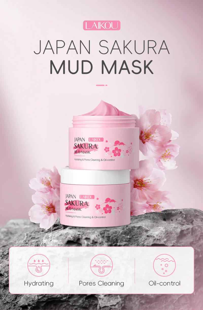 Description Picture 2 of itemLAIKOU Sakura Mud Mask 25g Deep Cleansing Blackheads Brightening Oil Control Face Mask