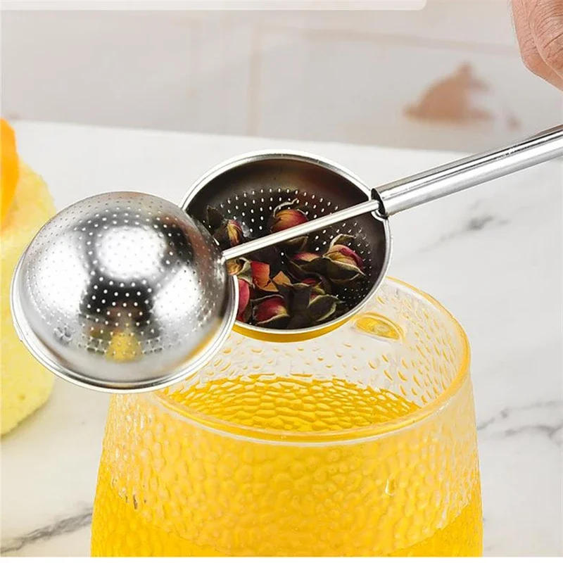 Description Picture 2 of itemStainless Steel Mesh Tea Strainer Infuser Reusable Metal Tea Bag Filter Loose Leaf Green Tea Strainer for Mug Teapot Teaware
