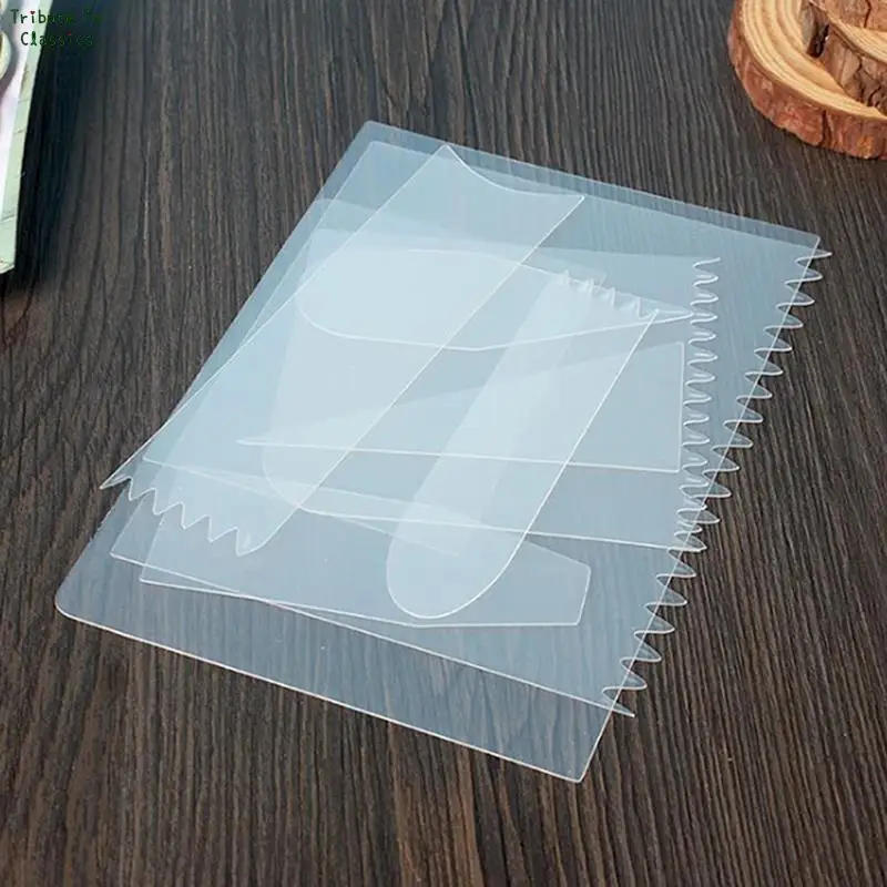 Description Picture 3 of item9Pcs/set Cake Scraper Fondant Mousse Cream Spatula Edge Smoother Cupcake Cake Cutter Pastry Mold Baking Decorating Tools