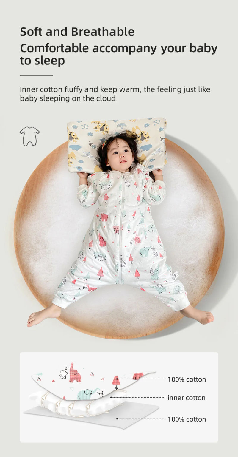 Description Picture 3 of itemBaby Sleeping Bag Cute Girls Winter Warm Baby Sleepsack With Feet 1-4Years Kids Growth Blanket Sleepwear Children'S Sleeping Bag