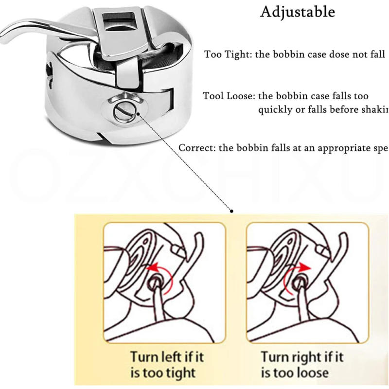 Description Picture 3 of item2PCS Sewing Machine Bobbin Case Stainless Steel Bobbin Case for All Front Loading 15 Class Machines DIY Needlework Sewing Parts