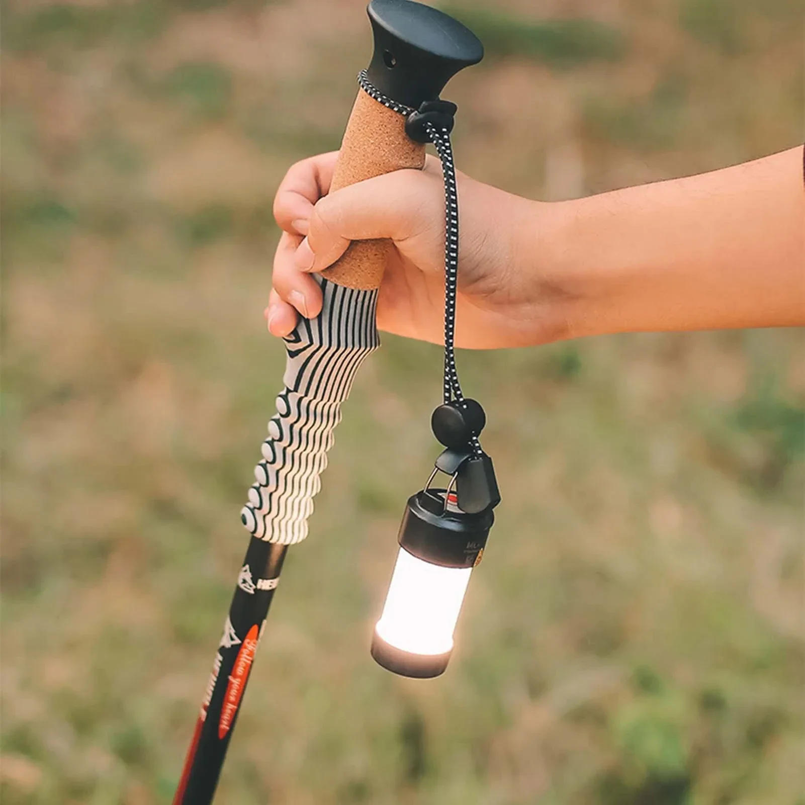 Description Picture 5 of itemBackpack Rope Buckle Securing Fixing Hiking Stick Walking Pole Elastic Cord for Mountaineering Backpack Climbing Accessories