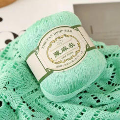 50g Sequin Flax Lace Thread Knitting Yarn Hemp Thread Short Sleeved Shawl Soft Overcoat Diy Knit Woven Crochet Cotton Wool Gift