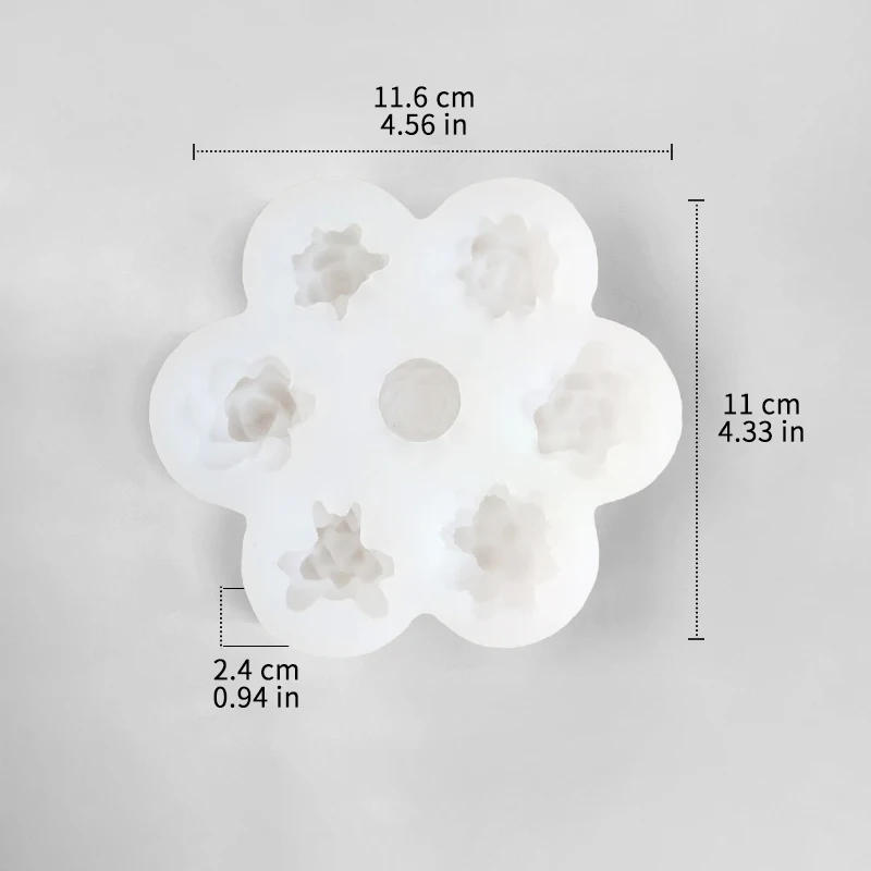 Description Picture 2 of itemSucculent Plant Shape Silicone Mold Epoxy Resin DIY Gypsum Clay Aromatherapy Candle Silicone mold Handicrafts Desktop Decoration