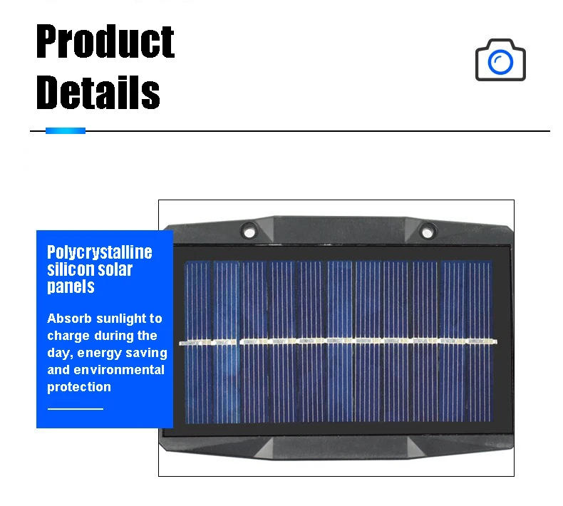 Description Picture 3 of item1/2/4/6 Pcs Solar Wall Light IP65 Waterproof LED Outdoor Spotlight Powered Decoration Porch illumination Fence Balcony Garden