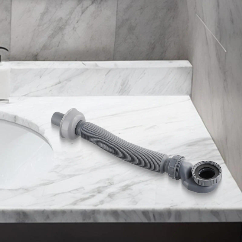 Description Picture 4 of itemDrain Pipe Bathtub Water Seal Design Efficient Drainage Flat Tub Gray ABS High Quality PP Reliable Performance