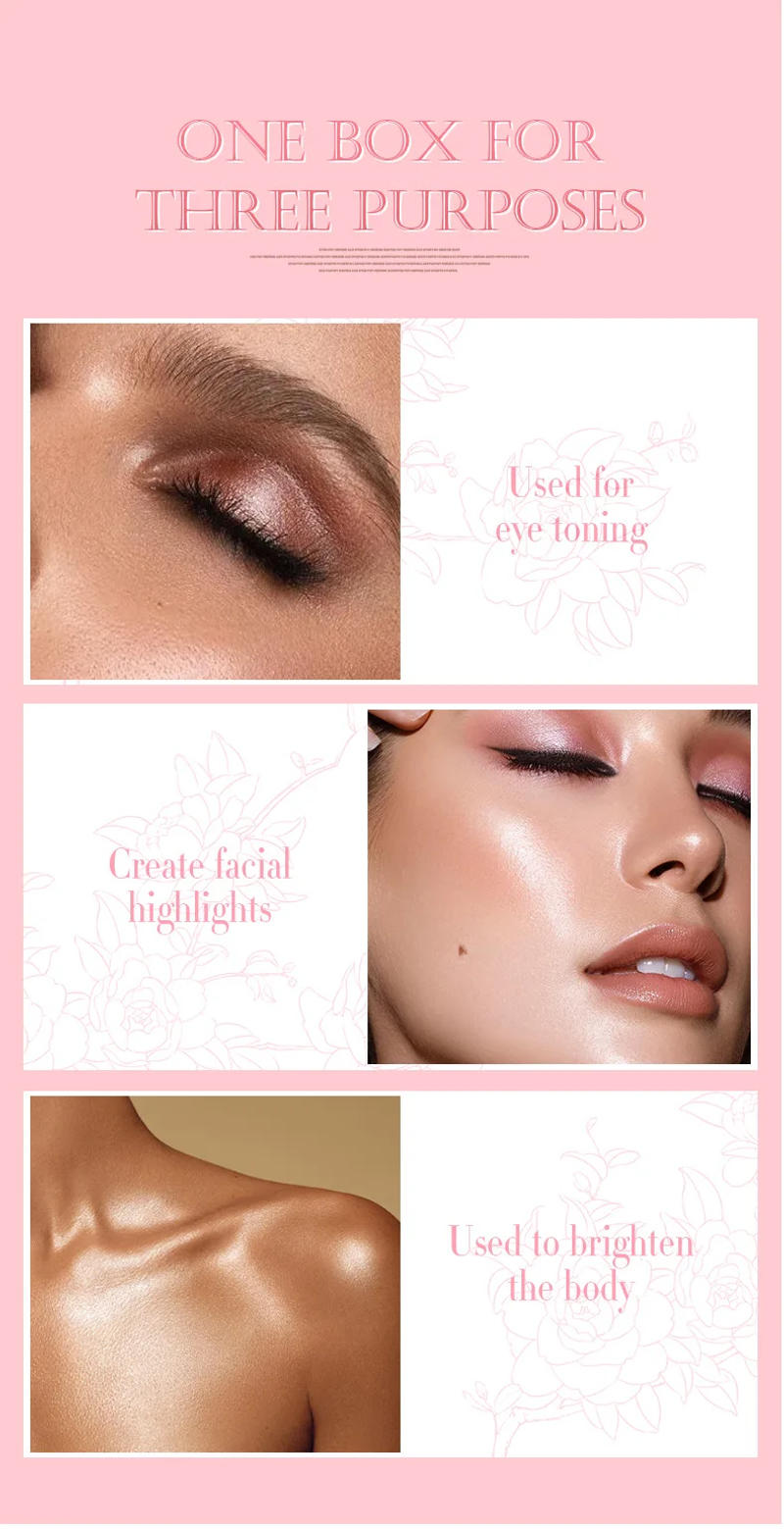 Description Picture 6 of itemExquisite 3D Rose Highlighter Palette Face Contour Bronzer Shimmer Relief High Gloss Bright Highlighte Makeup Cosmetics