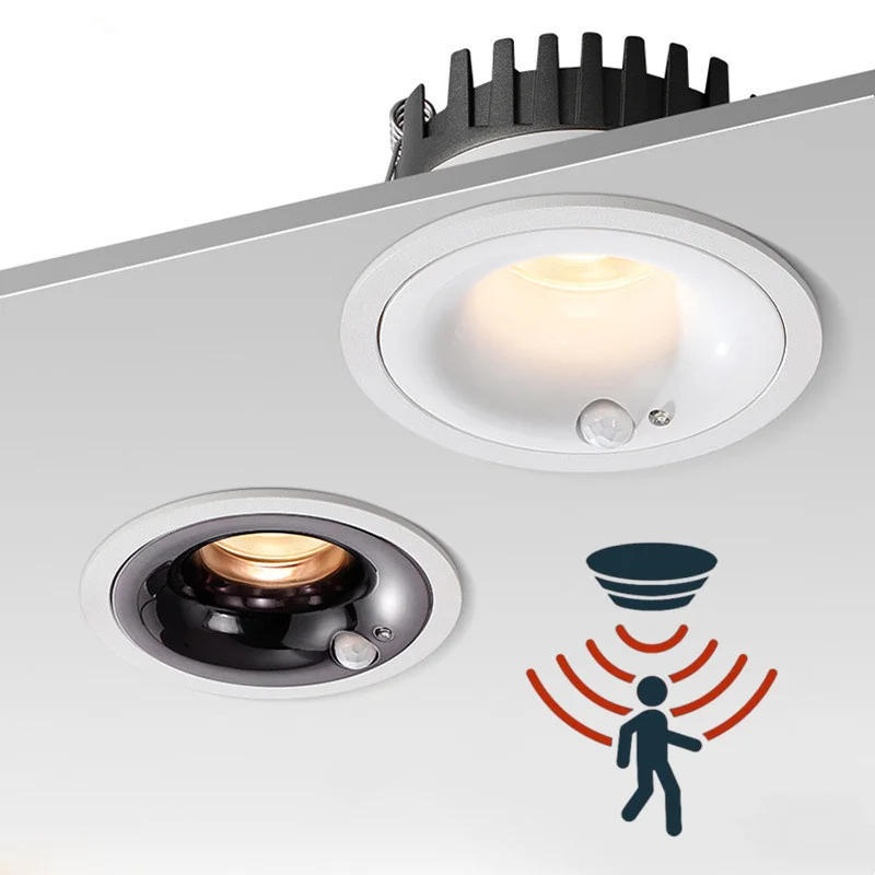 Description Picture 2 of itemEmbedded PIR Motion Sensor Spotlight COB Radar Infrared Downlight For Entrance Corridor Aisle Living Room Opening 75mm AC85-265V