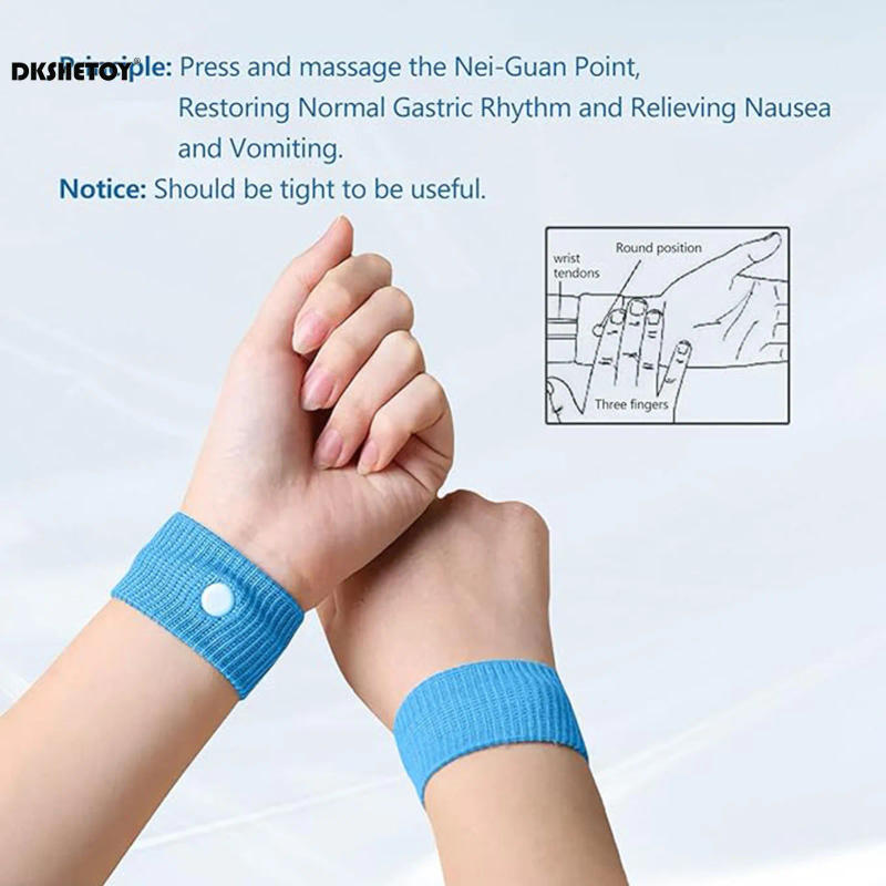 Description Picture 3 of itemTravel Motion Sickness Wristband Braces Chinese Medicine Physiotherapy Nausea Relief Dizziness Vomiting Car Boat Flying Sickness