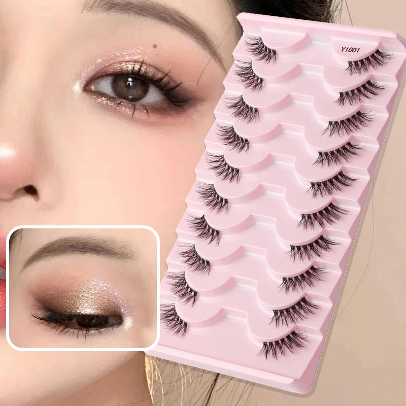 Description Picture 3 of itemHalf Eyelashes 3/20 pairs 3D Faux Mink Lashes Soft Natural Lashes Cat Eye False Eyelashes Dramatic Fluffy Lashes Makeup Tool