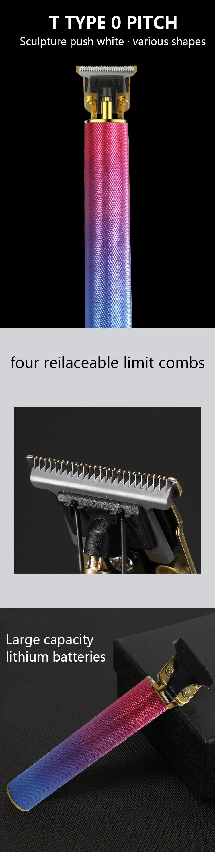 Description Picture 4 of itemHair salon electric rechargeable cordless mini barber hair trimmer