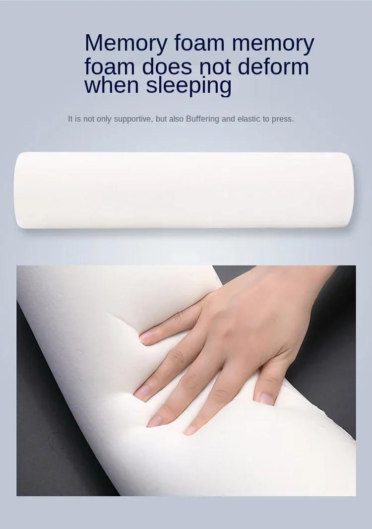 Description Picture 6 of itemMemory Foam Round Pillow Neck Spine Lumbar Protection Pillow Maternity Pillow Soft Sleeping Orthopedic Pillows Bedding Pillow 이불