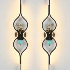 Living room background wall grille decorative light hotel corridor light luxury master bedroom bedside led wall light luminaria